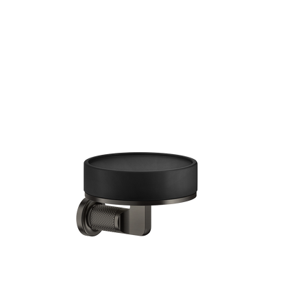 Porta sapone a parete nero black xl inciso 58502 gessi