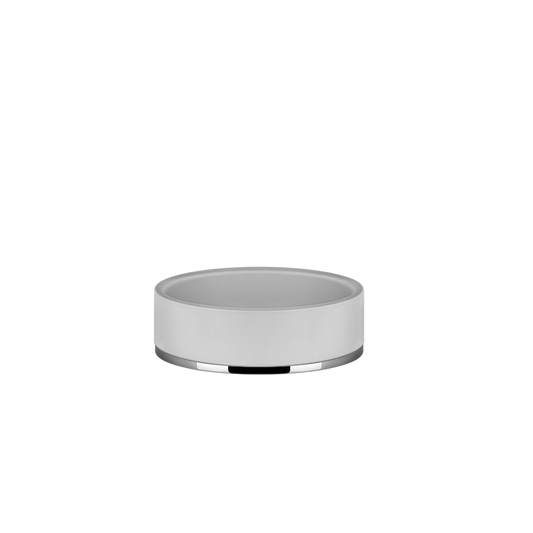 Porta sapone da appoggio bianco cromo inciso 58525 gessi