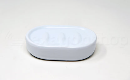 Porta sapone da appoggio in ceramica bianco Sidney