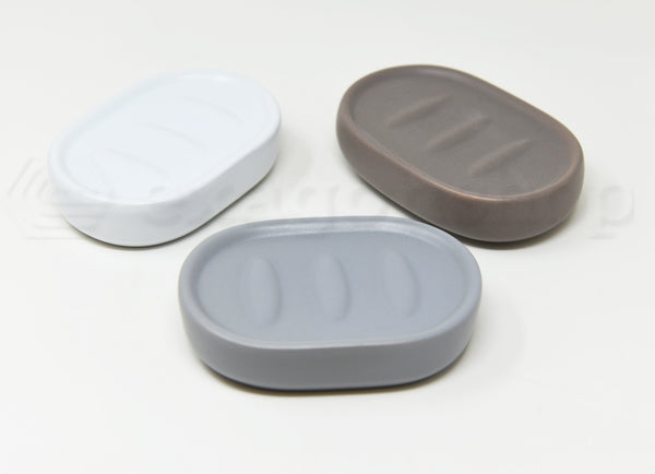Porta sapone da appoggio in ceramica bianco Sidney