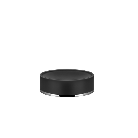 Porta sapone da appoggio nero cromo inciso 58526 gessi