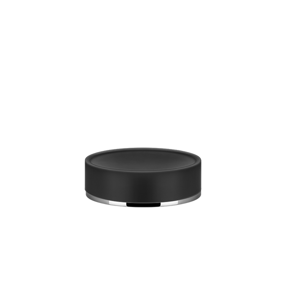 Porta sapone da appoggio nero cromo inciso 58526 gessi