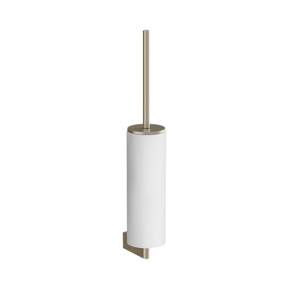 Porta scopino a muro bianco brass brushed pvd 66419 Gessi