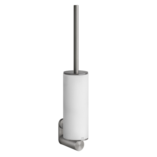 Porta scopino wc a parete bianco steel brushed 54719 gessi