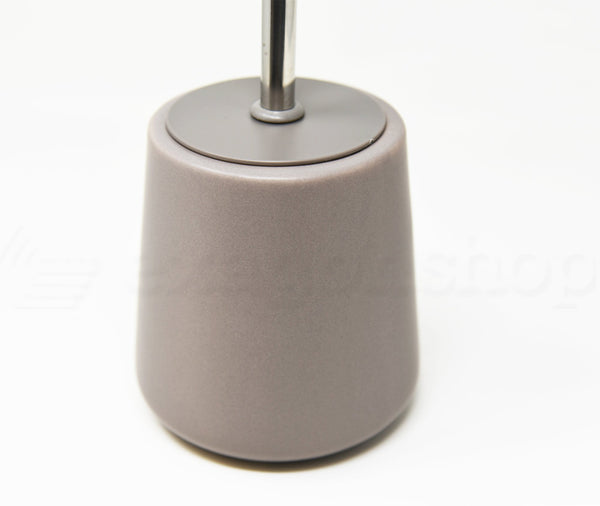 Porta scopino wc da pavimento in ceramica tortora Sidney