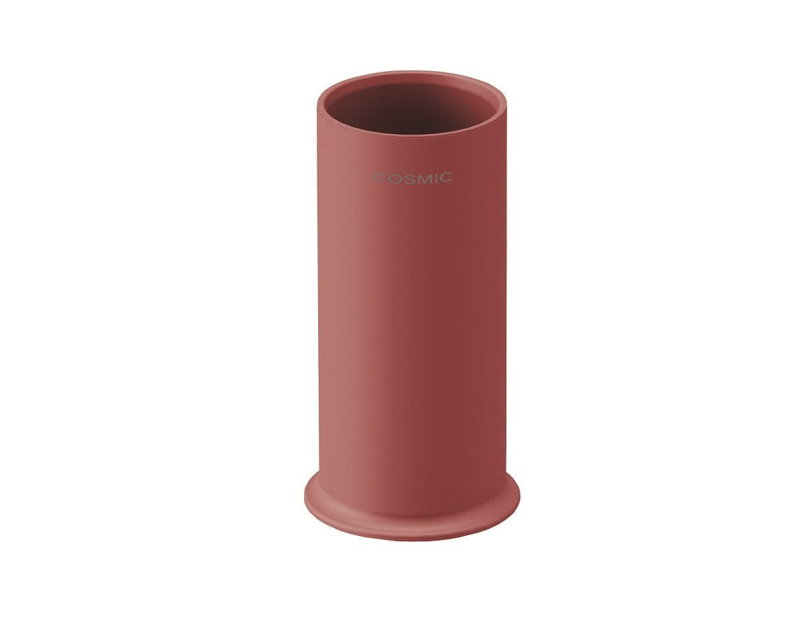 Porta spazzolini da appoggio terracotta Geyser, dettaglio ravvicinato del materiale e dell'aggancio - Industrias Cosmic