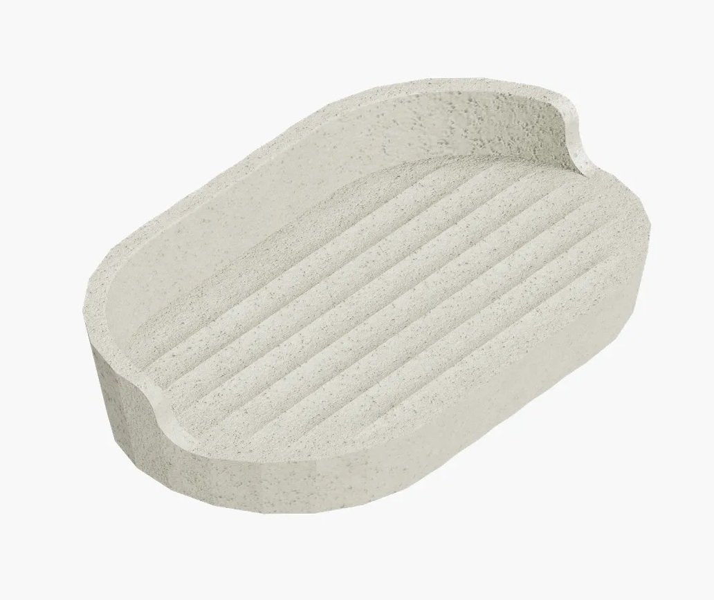 Portasapone da appoggio in plastica bianco naturale Cosmic 00 Bianco, dettaglio ravvicinato del materiale e dell'aggancio...