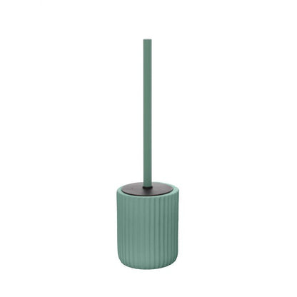 Set portaspazzolini dispenser portasapone e portascopino in ceramica verde Color
