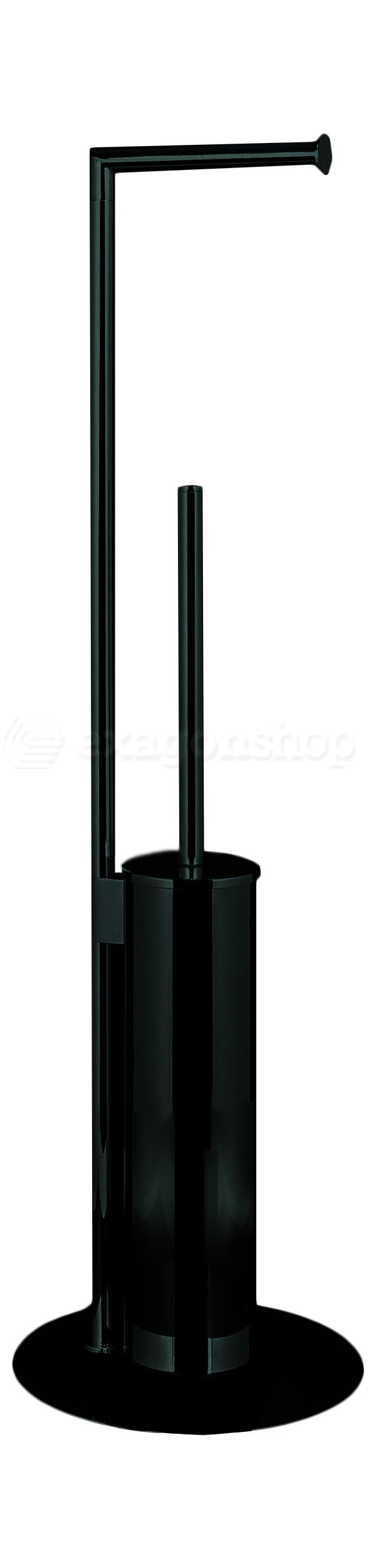 Colombo design mini b40180nm piantana portarotolo portascopino nero opaco
