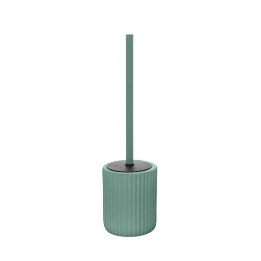 Portascopino wc a pavimento in ceramica verde color