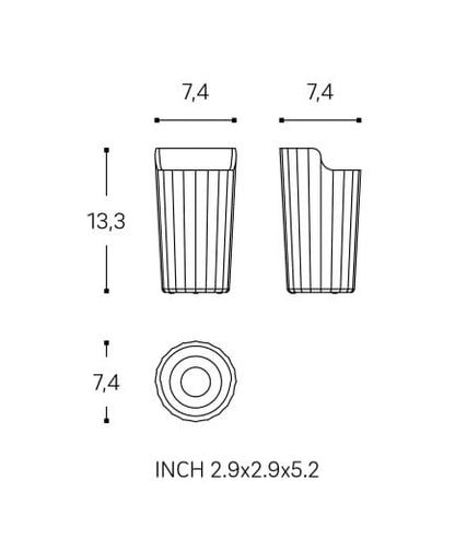 Portaspazzolini da appoggio in plastica bianco naturale Cosmic L'Avenir
