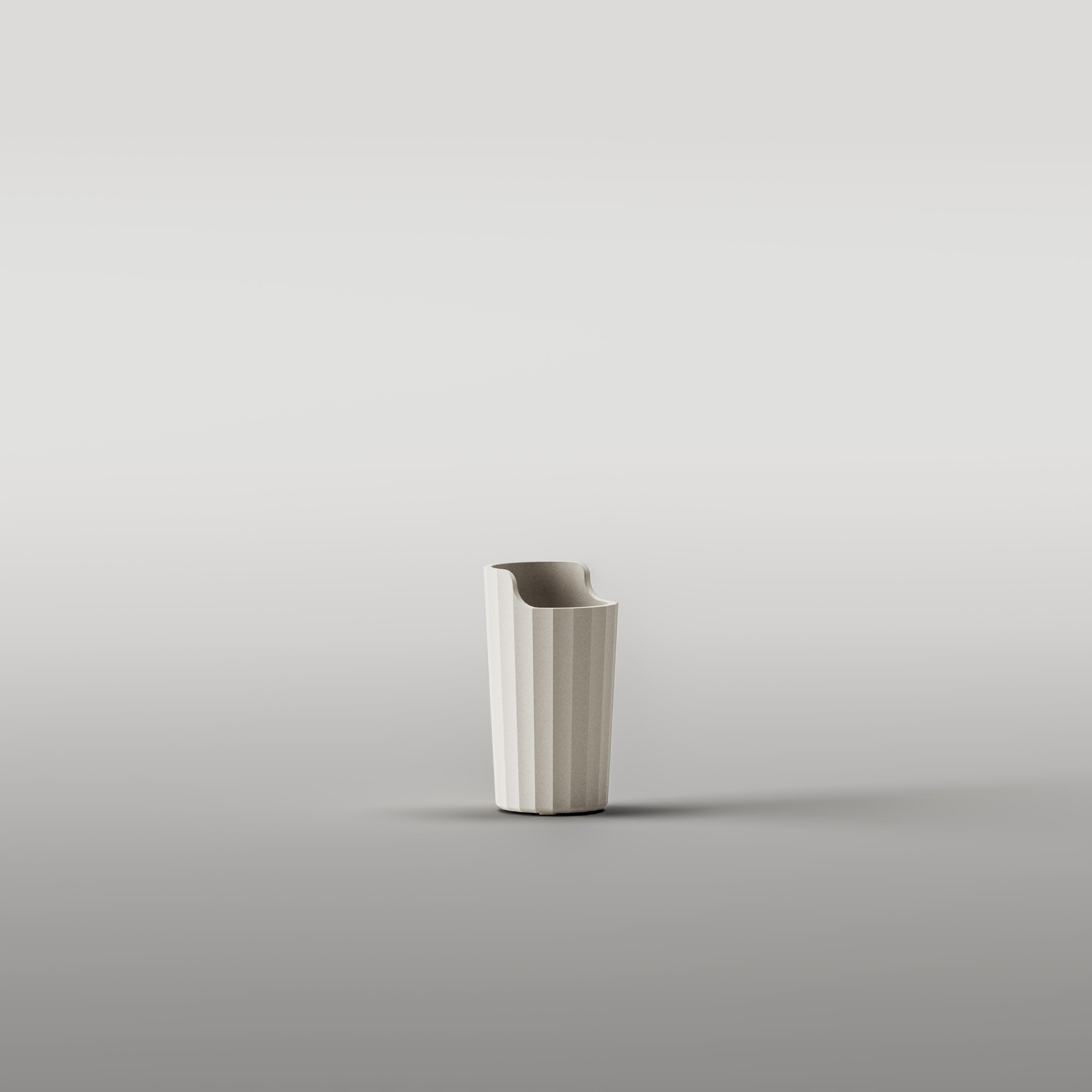 Portaspazzolini da appoggio in plastica bianco naturale 00 Bianco, vista laterale del profilo a muro - Industrias Cosmic