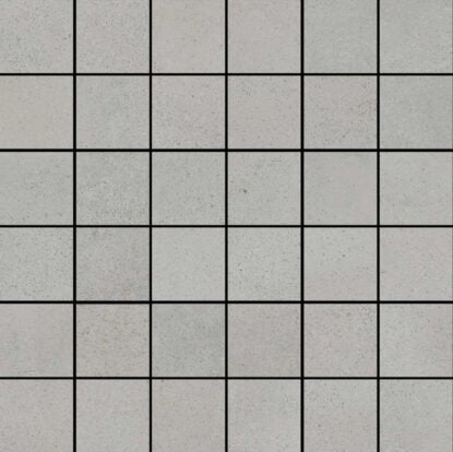 Rivestimento mosaico 30x30 in gres porcellanato 9,5mm Gray, superficie e texture ravvicinata del gres