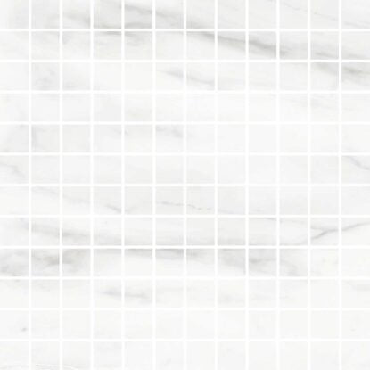 Pavimento rivestimento mosaico 30x30 in gres fine 00 Bianco in porcellana, superficie e texture ravvicinata del gres