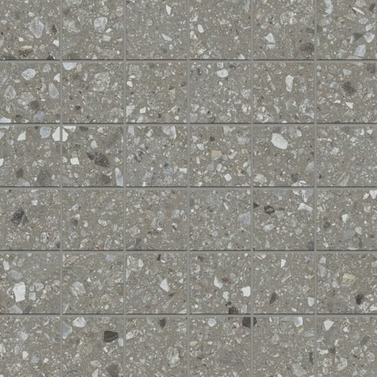 Pavimento rivestimento 30x30 in gres porcellanato 9,5mm rettificato mosaico tessere 5x5 naturale Ragno Realstone Navigli