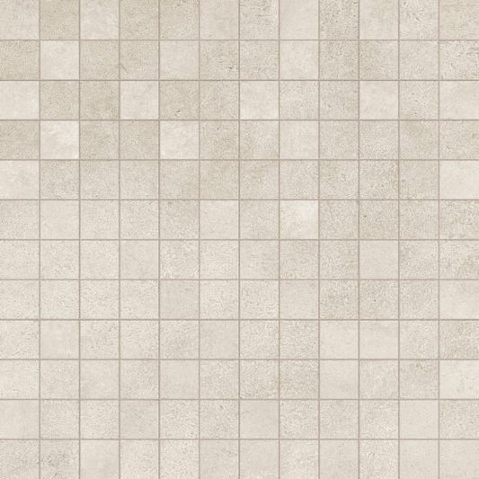 Rivestimento a mosaico 30x30 in pasta bianca 10mm beige Ragno Roots