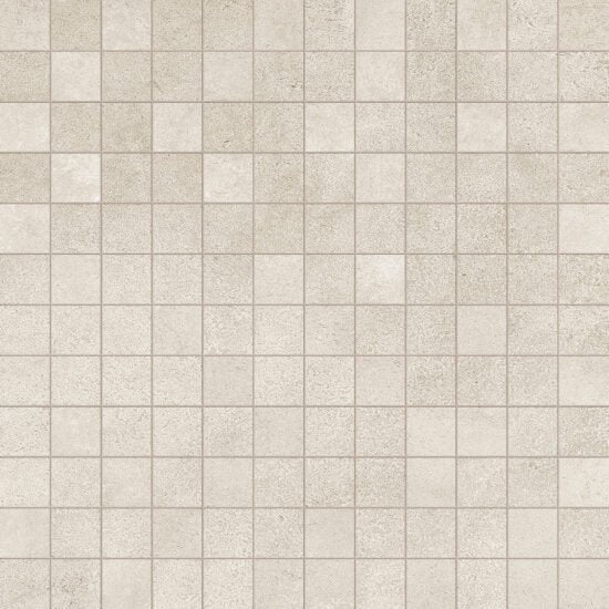Rivestimento a mosaico 30x30 in pasta bianca 10mm beige, superficie e texture ravvicinata del gres