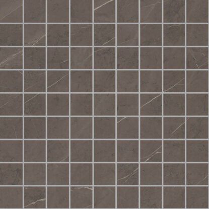 Pavimento rivestimento mosaico 30x30 in gres fine porcellanato 10mm grafite glossy Ragno Incanto