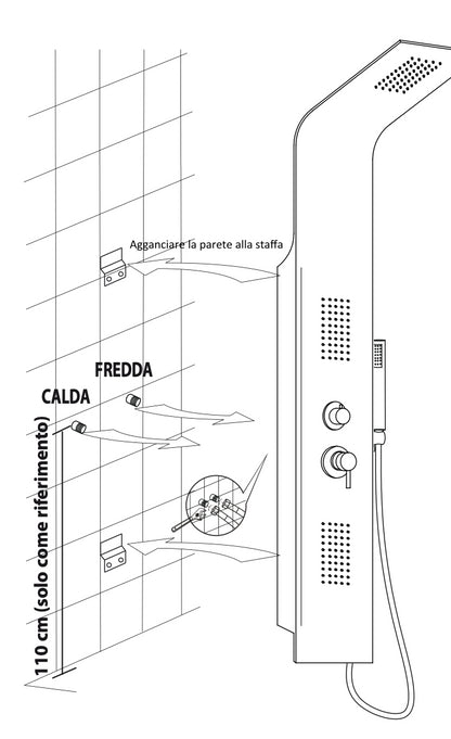 Giglio Parete Attrezzata Finiture Bianco Lucido