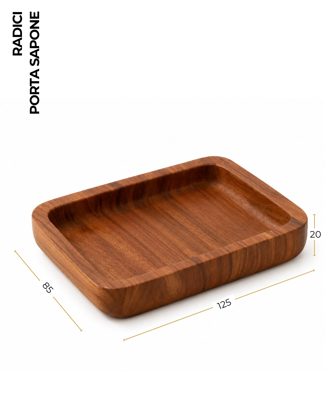 Portasapone in poliresina effetto legno Radici