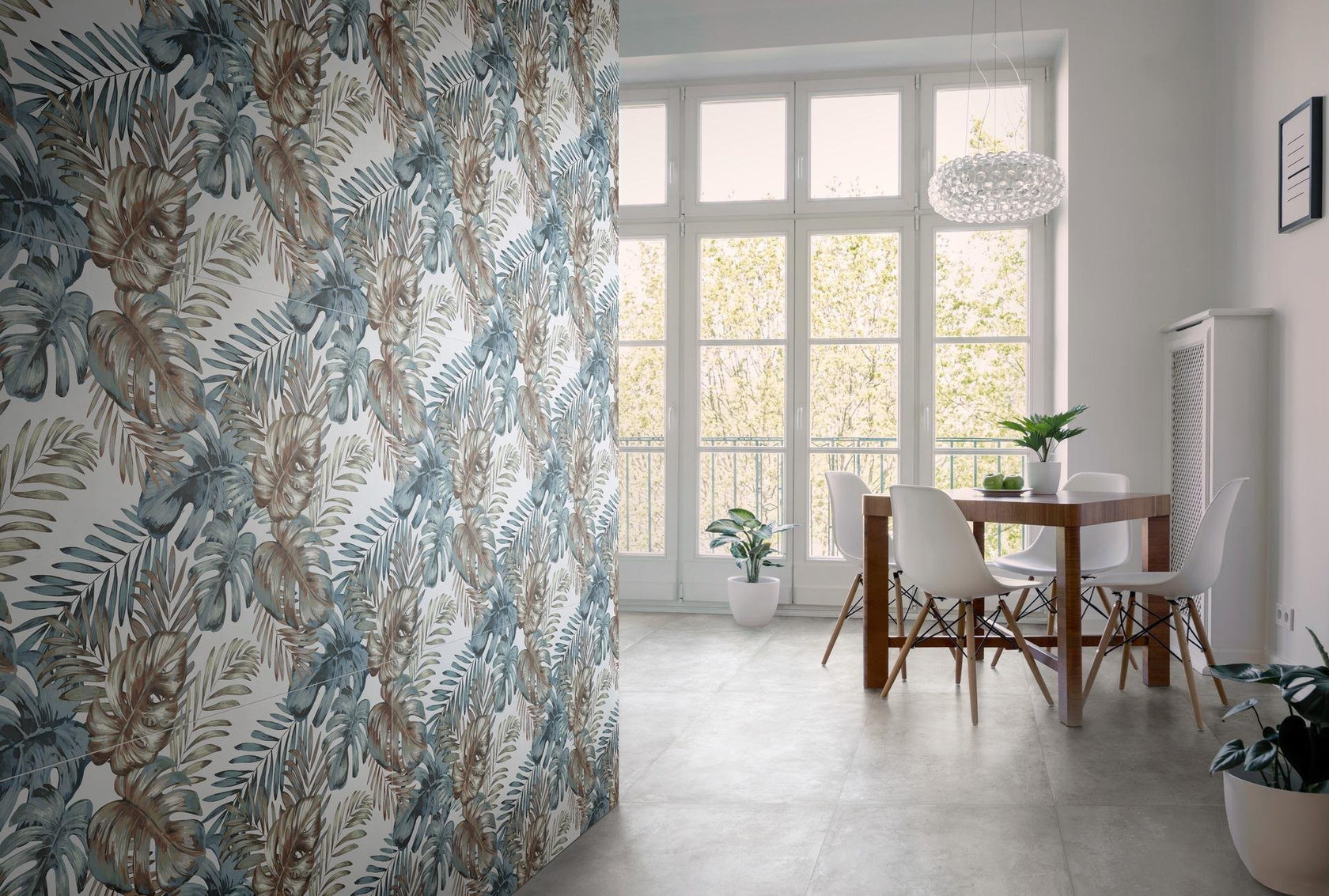 Ragno Decora decoro da rivestimento 60x120 sp. 8,5 Multicolore posata in ambiente arredato, dettaglio della venatura
