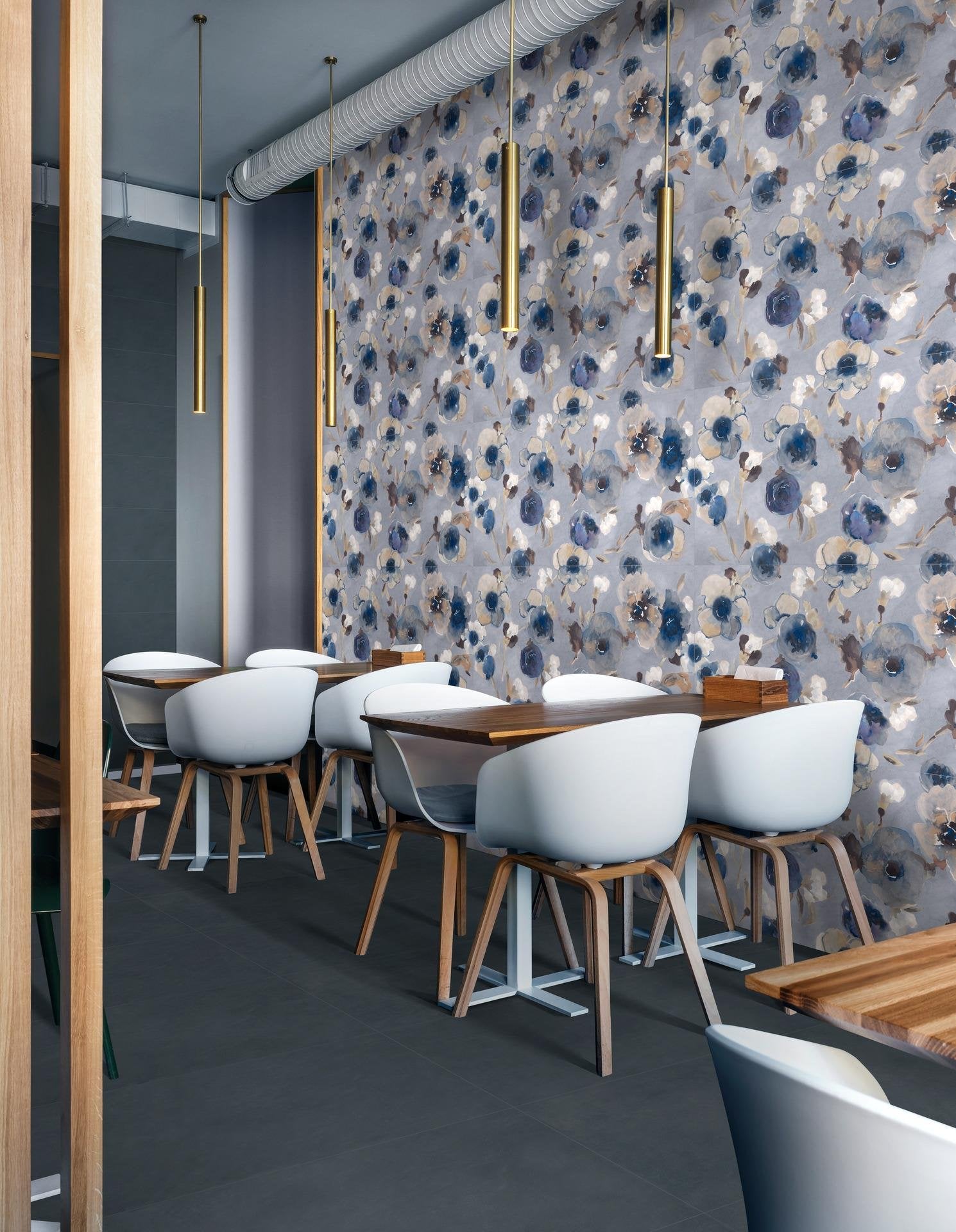 Ragno Decora decoro da rivestimento 60x120 sp. 8,5 Multicolore posata in ambiente arredato, dettaglio della venatura