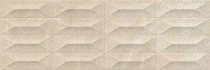 Rivestimento mosaico 30x90 in pasta bianca 10mm struttura Cream, superficie e texture ravvicinata del gres