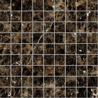 Pavimento rivestimento mosaico 30x30 in gres fine in porcellana e marmo naturale, superficie e texture ravvicinata del gres