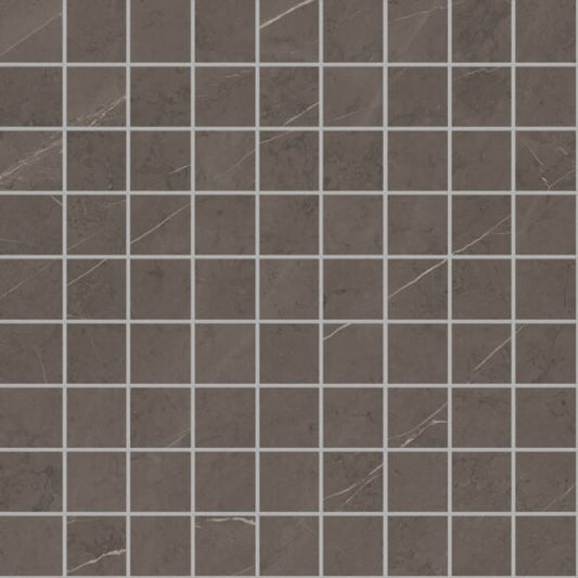 Pavimento rivestimento mosaico 30x30 in gres fine porcellanato 10mm grafite Ragno Incanto