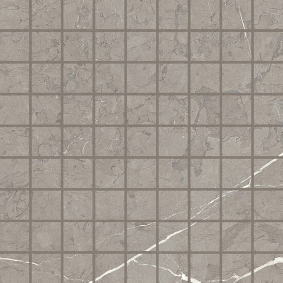 Pavimento rivestimento mosaico 30x30 in gres fine Taupe Lucido in porcellana, superficie e texture ravvicinata del gres