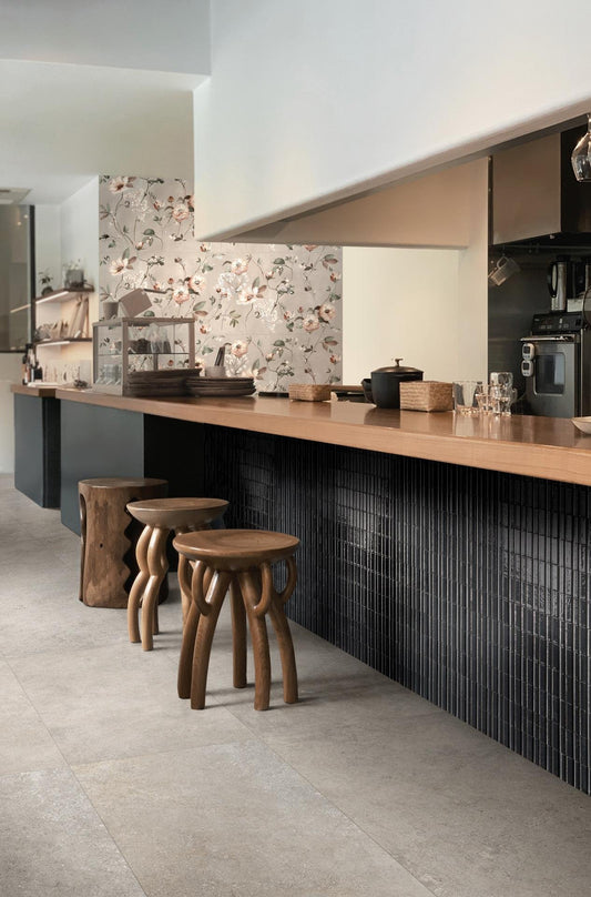 Ragno Kalkstone pavimento rivestimento 60x60 rettificato effetto pietra 9,5 mm in Gres fine porcellanato colorato in massa natural