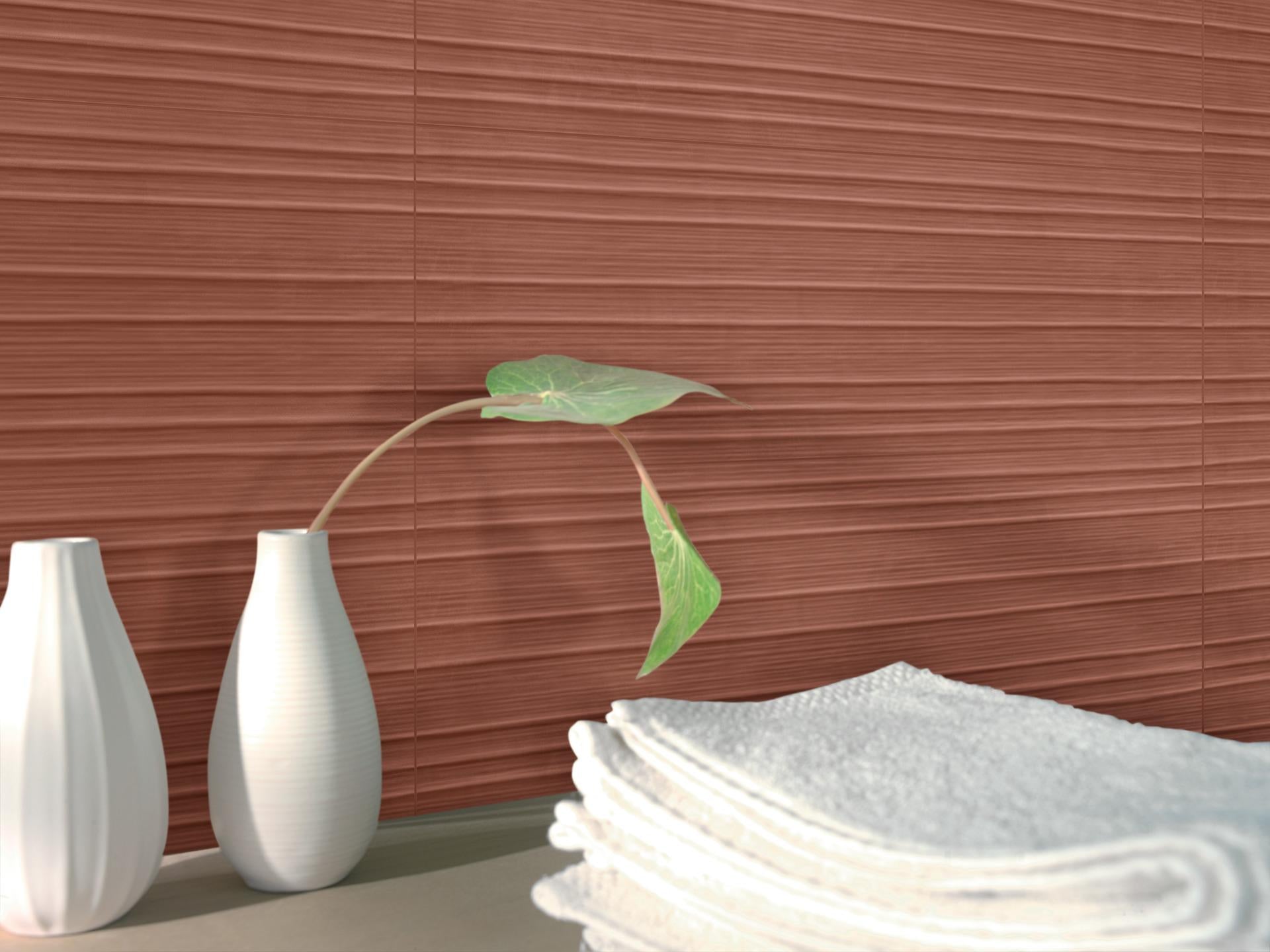 Rivestimento 25x76 Effetto Resina In Pasta Bianca Struttura posata in ambiente arredato, dettaglio della venatura