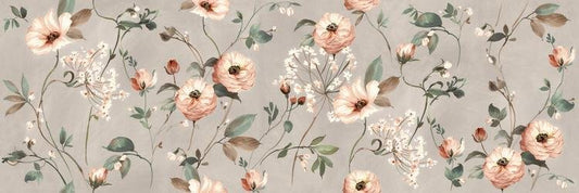 Ragno papers rivestimento 60x180 decorativo floreale rettificato 7 mm in pasta bianca Bloom Touch