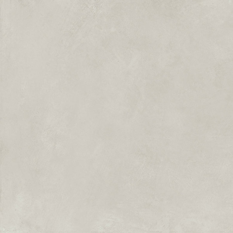 Pavimento rivestimento 75x75 blanc effetto resina 10 mm in porcellana e rettificato, superficie e texture ravvicinata del...