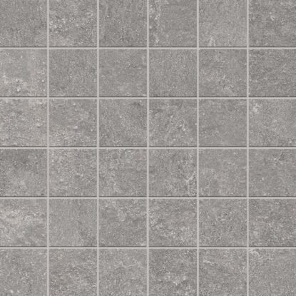 Pavimento rivestimento 30x30 in gres porcellanato 9,5mm rettificato mosaico tessere 5x5 silver Ragno Realstone Navigli