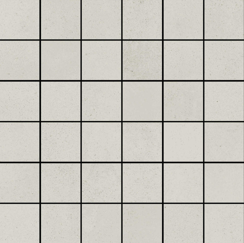 Pavimento rivestimento mosaico 30x30 in gres porcellanato 00 Bianco, superficie e texture ravvicinata del gres