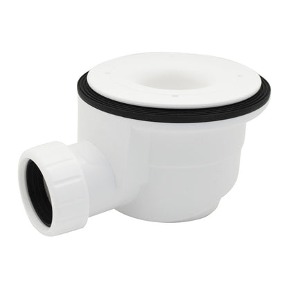 Piletta Per Piatto Doccia diametro 90 mm Cromo ambientato in box doccia con pareti in vetro - Exagonshop