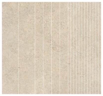 Pavimento rivestimento mosaico 60x64.4 in gres porcellanato Sabbia in naturale, superficie e texture ravvicinata del gres