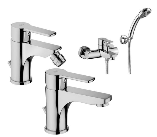 Paffoni Rubinetterie Red Miscelatore Lavabo Miscelatore Bidet E Miscelatore Vasca Esterno Cromo