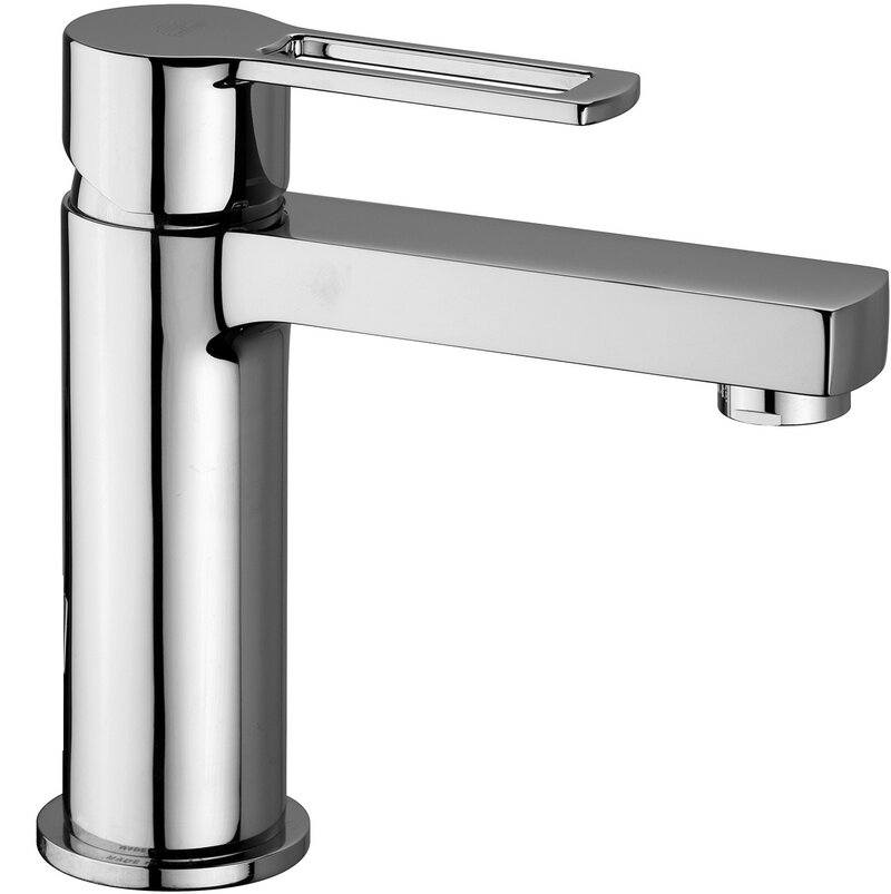 Paffoni ringo set miscelatori lavabo bidet senza scarico e Cromo Lucido, vista laterale dello spessore e del bordo