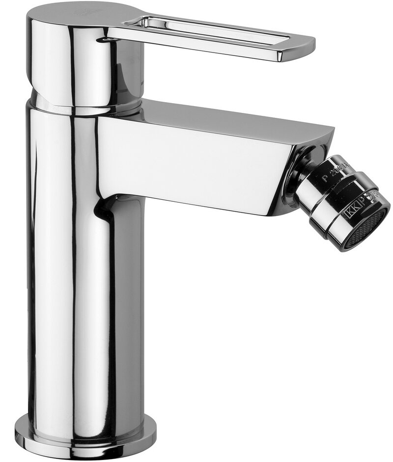 Paffoni ringo coppia miscelatori lavabo e bidet senza Cromo Lucido, vista laterale del profilo e della forma