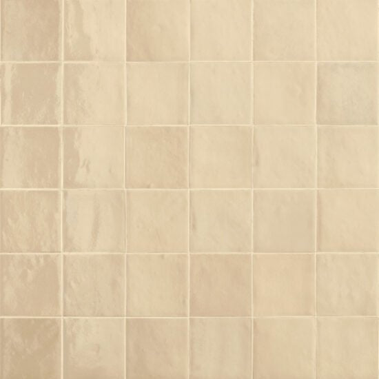 Rivestimento 10x10 in monocottura pasta bianca 10 mm beige, superficie e texture ravvicinata del gres