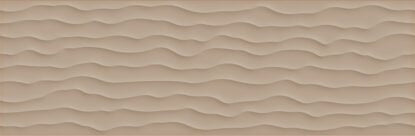 Rivestimento 25x76 in pasta bianca 9 mm forma 3D khaki, superficie e texture ravvicinata del gres