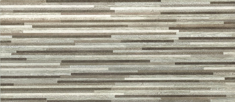 Rivestimento 26x60,5 decoro in pasta bianca taupe 3D Start, superficie e texture ravvicinata del gres