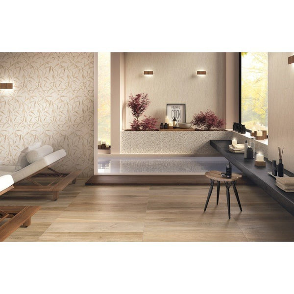 Rivestimento 26x60,5 decoro in pasta bianca bamboo raphia Fiber 0090838 Naxos