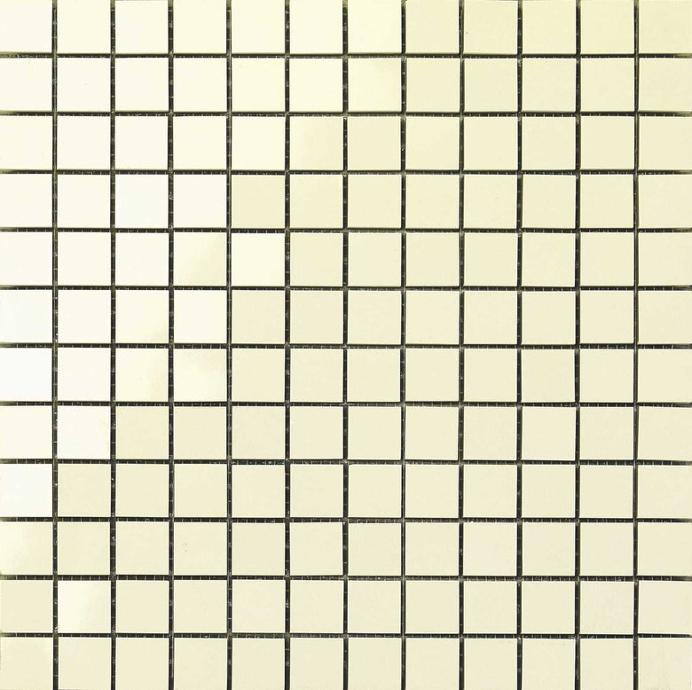 Rivestimento 30x30 mosaico cream 11,5 mm in pasta bianca, superficie e texture ravvicinata del gres