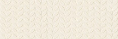 Rivestimento 30x90 in pasta bianca 10 mm rettificato struttura 3D foglia beige Ragno Vida