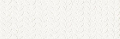 Rivestimento 30x90 in pasta bianca 10 mm rettificato struttura 3D foglia bianco Ragno Vida