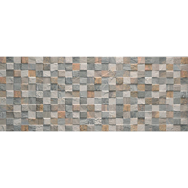 Rivestimento 32X80,5 mosaico in pasta bianca grey Lithos, superficie e texture ravvicinata del gres