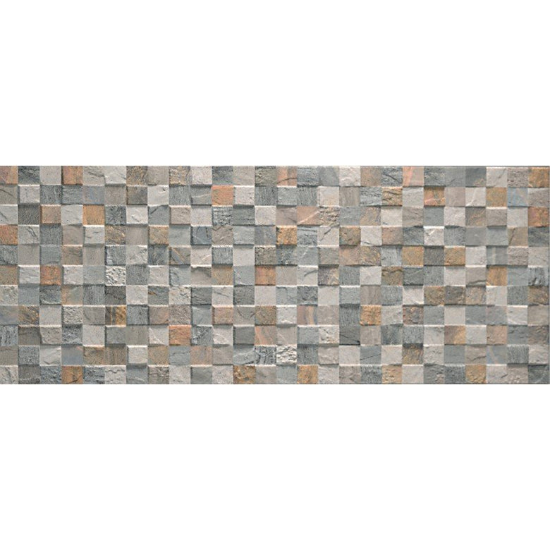 Rivestimento 32X80,5 mosaico in pasta bianca grey Lithos, superficie e texture ravvicinata del gres